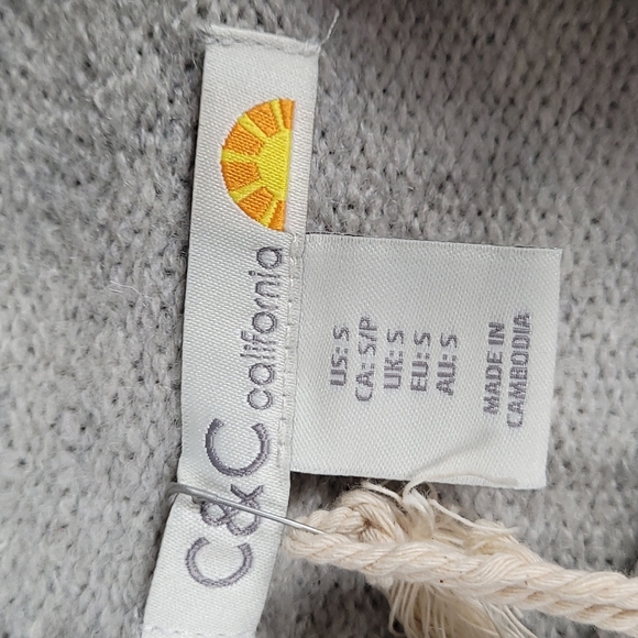 New C & C California Striped Merino wool blend sweater - Picture 2 of 4